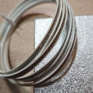 Charming Charlie White and Silver Bracelet Set